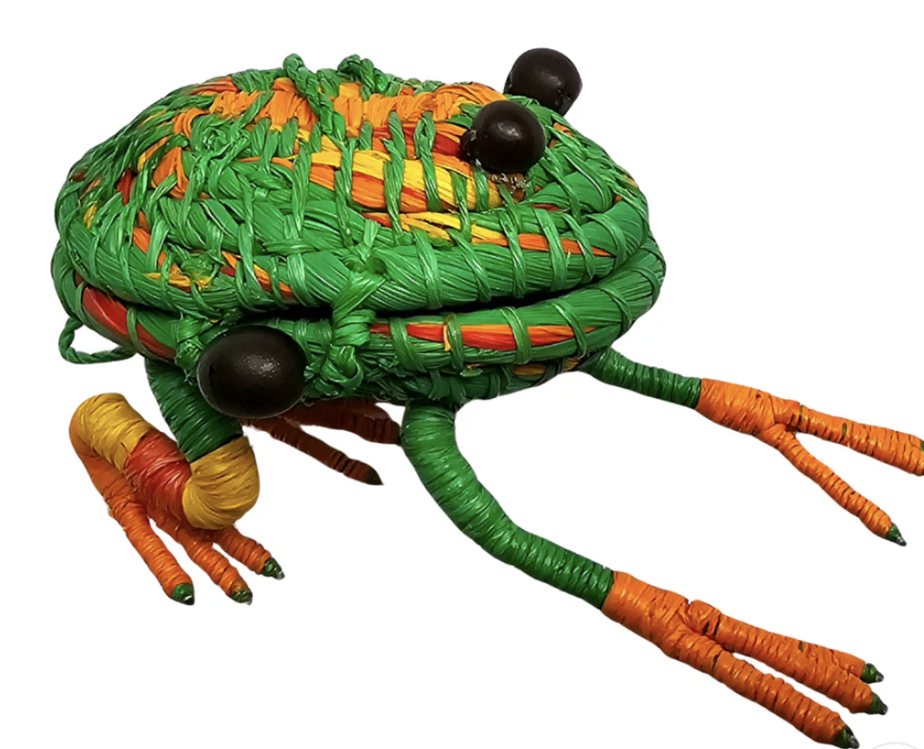 Woven frog ornament